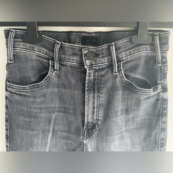 MOTHER Women's Gray Straight Leg Jeans - Picture 7 of 9